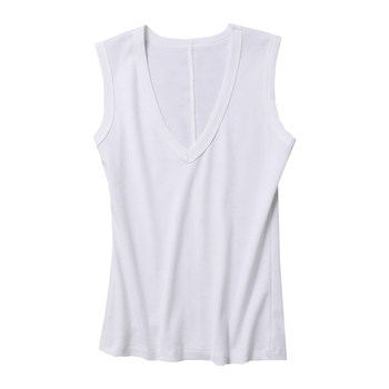 
TANG TOWN Tiger Balm Vest/Comfortable and Stylish Baidu Commuting V-neck Slim T-shirt for inner/outer wear