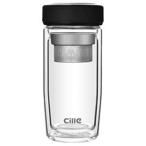 Xile glass water cup high borosilicate high temperature resistant tea cup with lid for men to make tea special tea water separation cup