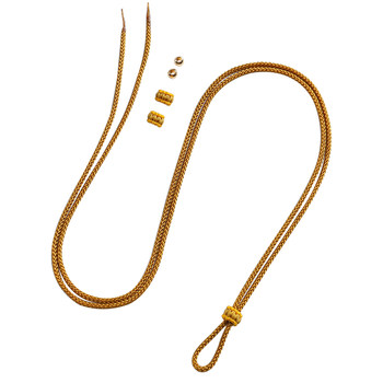 Eight Treasures Compass Gold Lock Pendant Lanyard Dzi Bead Beeswax Peace Buckle Necklace Rope Rope Pendant Hand-woven Rope