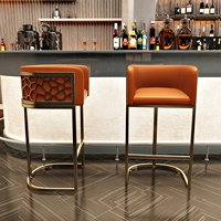 Nordic Bar Стул Light Luxury Back High -Foot Stool Bar House, современный минималистский бар