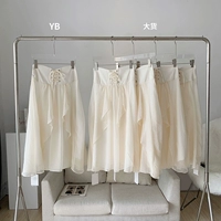 Летняя длинная дизайнерская бежевая юбка, средней длины, тренд сезона, высокая талия