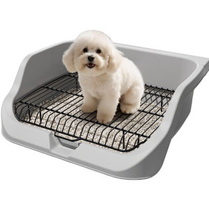 Dog toilet Middle -sized small dogs dedicated to anti -stepping on shit pots urine urine basin non -stainless steel urine large and small urine -sized artifact dog sand pot