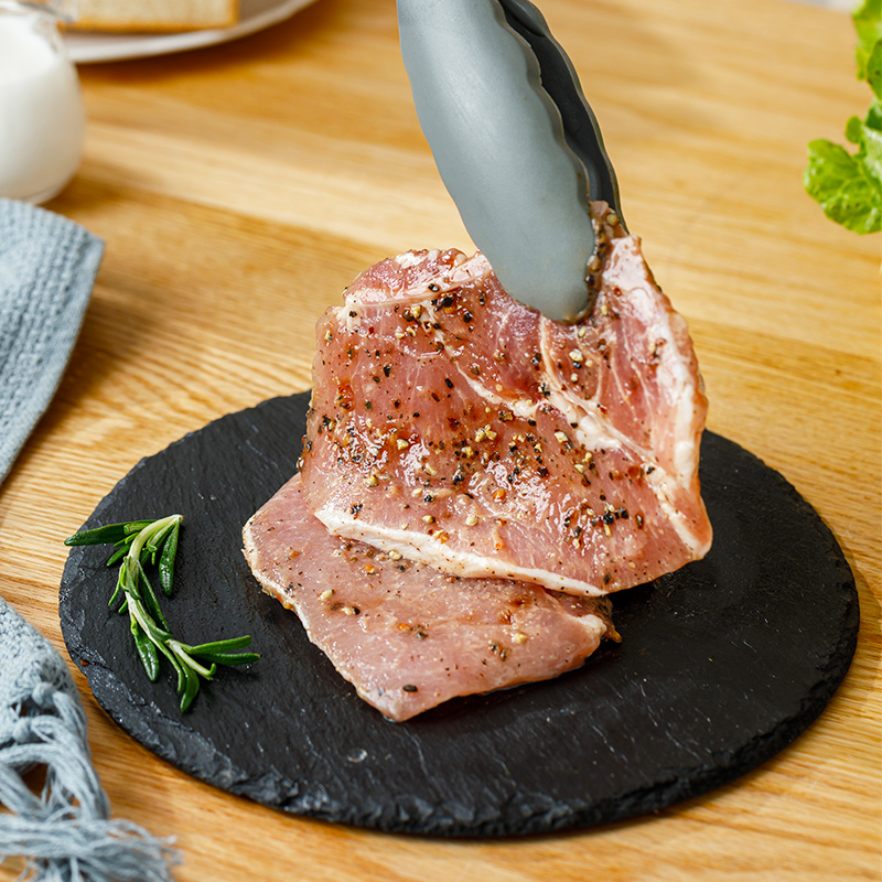 黑胡椒原切纯猪肉排半成品商用雪花大肉排空气炸锅战斧烤猪排烘焙