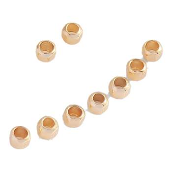 DIY14k gold-cut polygon 50 beads