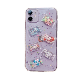 
Cartoon cute colorful candies suitable for apple 15 16promax mobile phone case iPhone 14 13 three-dimensional 12 glitter powder 11promax drop glue xr xsmax soft shell 7 8p protective case Japan and Korea