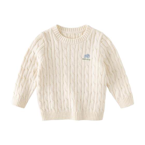 
[Same style in shopping mall] David Bella children's sweater spring knitted sweater for boys and girls pullover New Year's red top