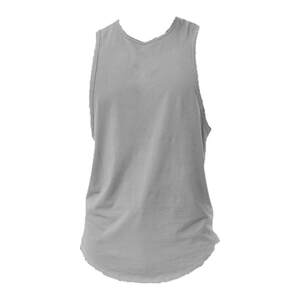 Fitness muscle men's vest exercise breathable pure cotton training sleeveless running slimming elastic muscle T -shirt
