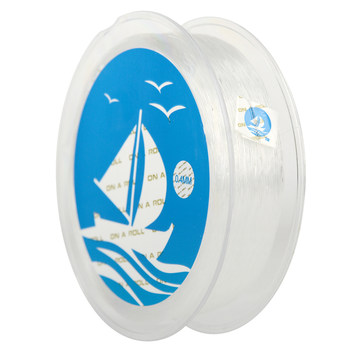 Transparent elastic rope crystal line beads beef tendon string