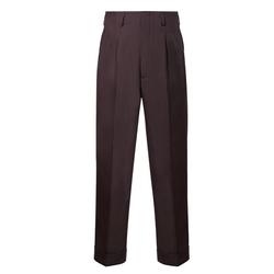 Cultum Heavyweight 500g Heavy Thickened Worsted Twill Double Pleated Hollywood Trousers Men's High Waist Straight Suit Trousers