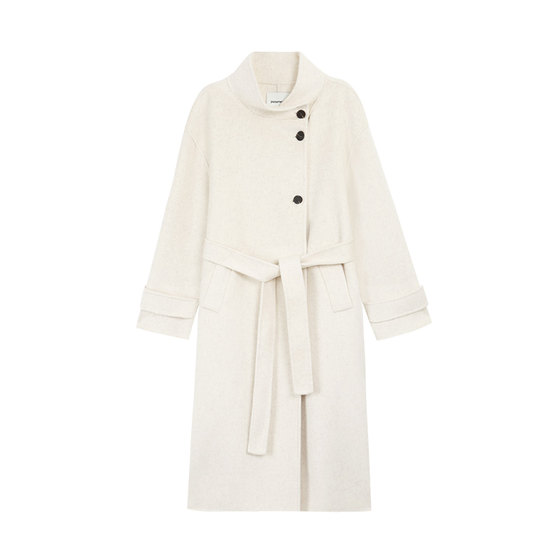 
pusumede Greenwich 100% wool double-sided woolen coat for women, high-end temperament, mid-length woolen coat