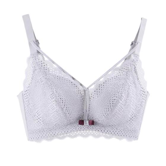 Zi Nirong sexy laceless lingerie female small breasts gathered no steel circle pair of chest and back flat chest girl middle thick cup