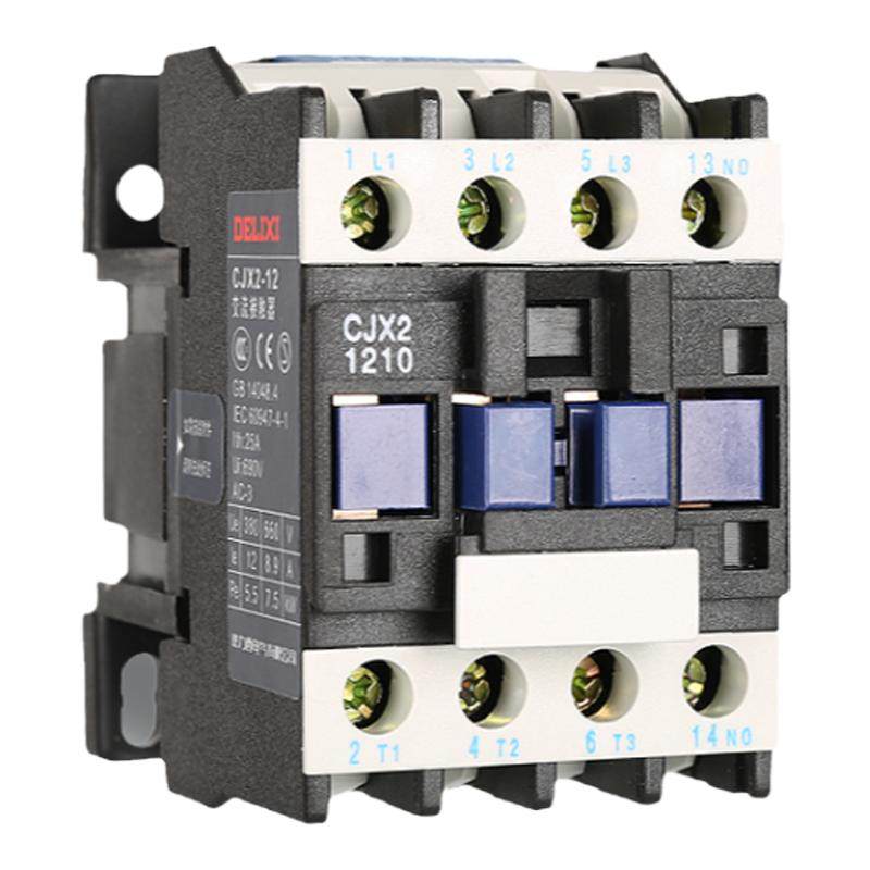 CJX2-1210 Contactor Coil 24/36/48/110/380V AC 50/60Hz 3 Pole Din Rail Mount For Home Use (24VAC