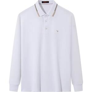 [Non-deformable collar] Qipai men's clearance long-sleeved polo shirt men's spring business casual all-match lapel T-shirt