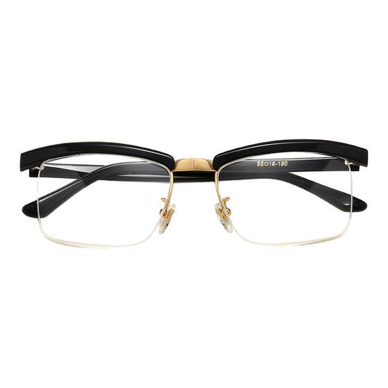 
The same style of the underworld legend Tom Hardy glasses can be matched with myopia suit thug half frame men's board glasses frame