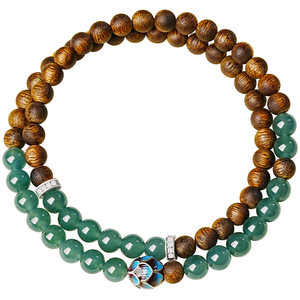 
Gongli Shangxin Agarwood Bracelet Genuine Multi-circle Jade Bracelet Women's Natural Jade Bracelet Birthday Gift for Girls