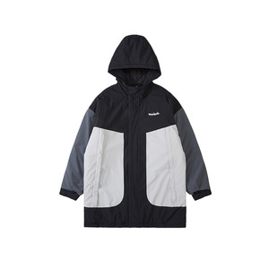 
Wayne Xavier large size outdoor contrasting color cotton jacket men's windproof and waterproof autumn and winter loose hooded jacket trendy 8457