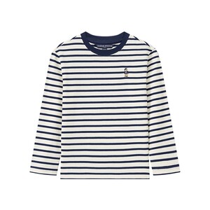 
TeenieWeenie Kids 26 spring evergreen pure cotton basic striped long-sleeved T-shirt for boys and girls