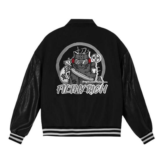 
Lujiamen Lucky and Treasures Heavy Embroidery Baseball Uniform for Men Spring National Fashion Casual Jacket Large Size Sports Jacket for Men