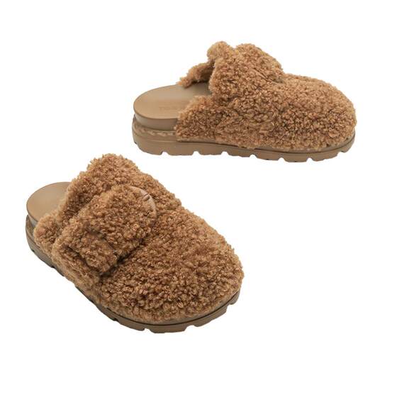 Toomanyshoes women's shoes teddy bear furry shoes toe-toe plush slippers for women