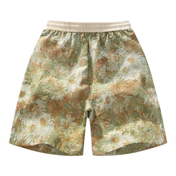 
PLAY AVMXW Official Shorts Summer Couple Style Hawaiian Flower Loose Beach Pants Casual Five-Fifth Pants