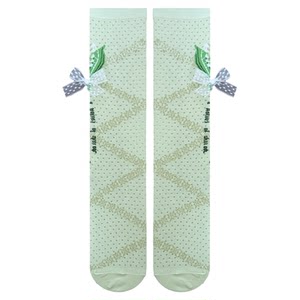 
roji lily of the valley Lolita lace socks for women summer breathable cotton bow slimming legs lace stockings Lolita jk