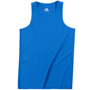 Men's Modal vest with seamless round neck base sweatshirt, soft and elastic sports sleeveless breathable vest, oversized fashion