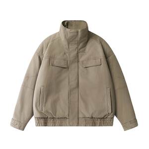 
Men's American washed mountain sculpture vintage jacket cotton jacket men's 2025 winter distressed plus velvet thick coat trendy