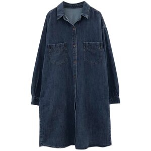 
Nuochu maternity shirt denim jacket women's spring and autumn new dress loose bf casual shirt top