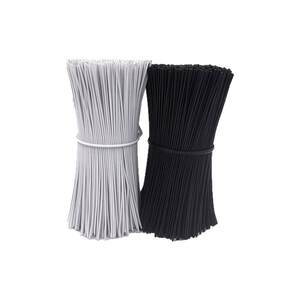 Black and white round electroplating galvanized plastic thin wire tie PE wire tie grape vine branch frame wire tie iron core wire tie