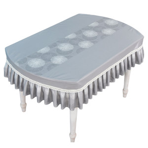 
2025 new oval table cloth waterproof and oil-proof high-end dining table cover all-inclusive simple modern home