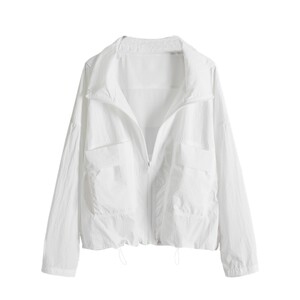 
Shechi thin jacket 2026 spring new women's long-sleeved simple casual hooded loose zipper top
