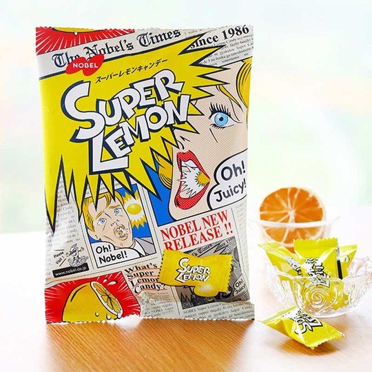 Лимонні цукерки Nobel Sour Lemon Candy - 88g - Зроблено в Японії