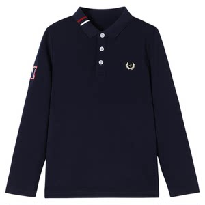 
Navigare Italian sailboat boys' long-sleeved lapel T-shirt medium and large children's POLO shirt spring and autumn tops