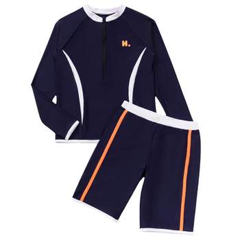 Children's long-sleeved split swimsuit outdoor sports and casual surfing suit competition competition student boy boy swimsuit
