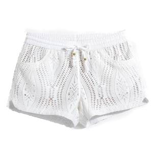 Lace beach pants female fast dried flower shorts, seaside vacation large size flat -angle couple dress hot spring pants swimwear swimwear swimwear