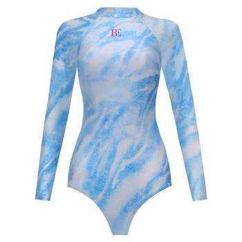 BE Fan De'an water-glossy one-piece triangle swimsuit