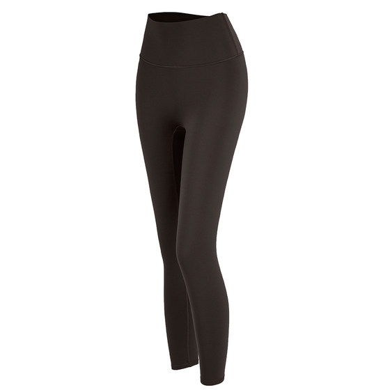 
Spring and summer thin yoga pants for women wearing high waist markless hip lifting sport pants for outdoor running fitness Pilates training