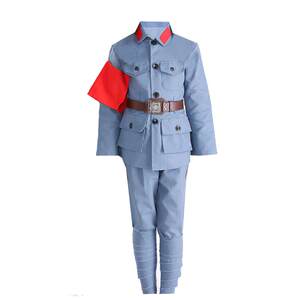 
Children's Little Red Army costumes, sparkling red star children's performance costumes, chorus costumes, eight-way costumes, stage costumes