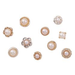 Pearl Anti-exposure Buckle Decoration Cute Alloy Mini Brooch Women's Neckline Pin Fixed Clothing Corsage Accessory Buckle