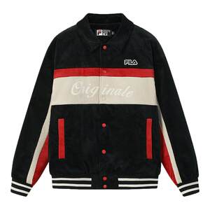 
FILA official men's cotton clothing 2026 spring new fashion casual color matching loose corduroy jacket