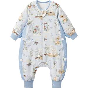 
Wilberu baby sleeping bag spring and autumn children's gauze split-leg sleeping bag baby anti-kicking quilt for all seasons
