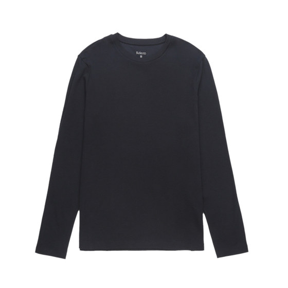 
Baleno 2024 spring new style simple, fashionable and comfortable solid color round neck long sleeve pullover youth inner t-shirt for men