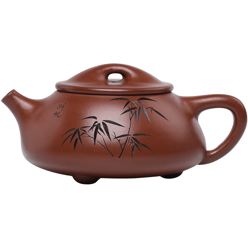 中国宜興紫砂壺 宜興紫砂壺447(Yixing Teapot)田志平款黑紫泥造型壺(收藏25年