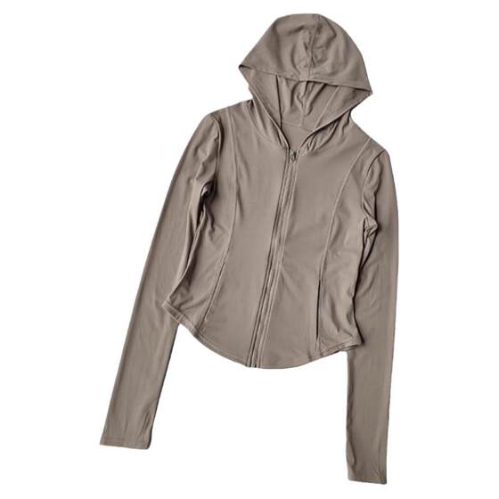 
New sports jacket yoga suit running tight fast drying long sleeve outdoor UV anti-fitting clothing women's top