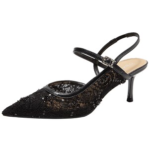 
[Silent Series] Qianbaidu Lace Stiletto Fashion Sandals Women's 2026 Summer New Baotou Sandals