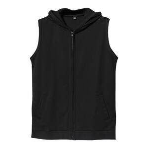 Spring and Autumn Sleeveless Large Size Hooded Sports Vest Men's Light Trendy Hoodie Fitness Horse Clip Trendy Brand Vest Cardigan Jacket