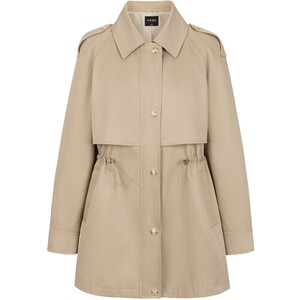 
KBNE trench coat coat for women small 2025 autumn new British style coat waist-closing hot khaki long sleeves