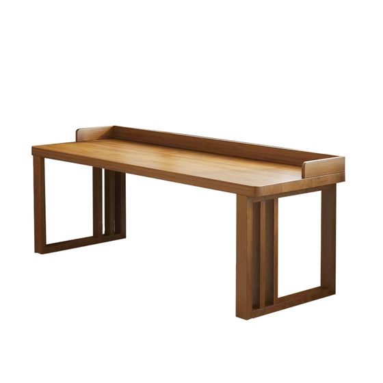 
Modern simple solid wood desk with baffle bookshelf home study double office study computer desk and chair combination