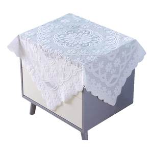 Lace bedside table covering refrigerator TV microwave stove dust cover long square covered napkin multi -use square towel simple cover cloth
