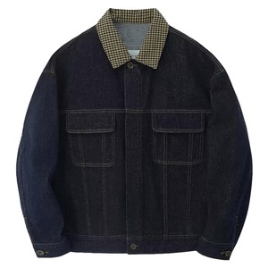 
Sundesi 2025 new design denim jacket men's patchwork work style retro cotton warm silhouette jacket